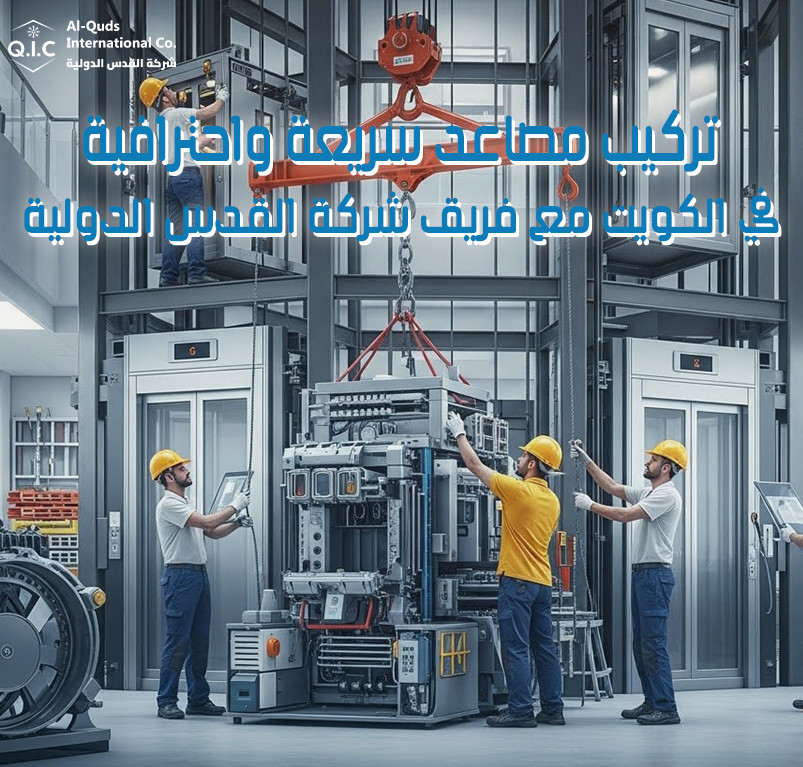 تركيب مصاعد سريعة واحترافية في الكويت مع فريق شركة القدس الدولية